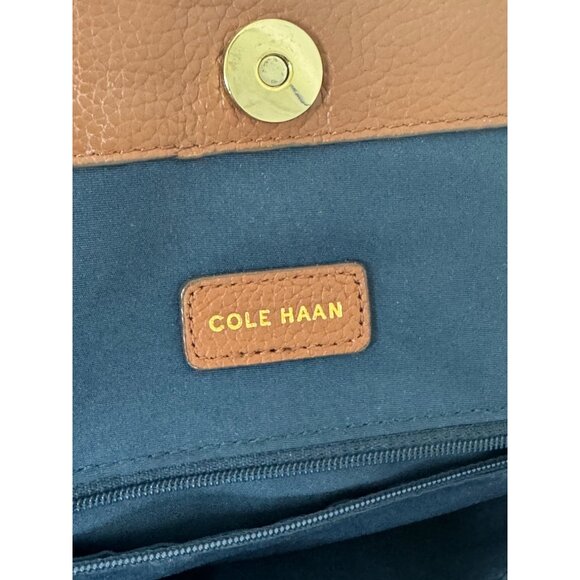 Cole Haan Alessa Drawstring Tote w/ Tassel Woodbury Tan Brown Purse Shoulder Bag - Picture 8 of 9